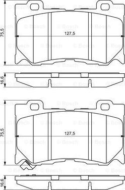 BOSCH 0 986 494 707 - Bremsbelagsatz, Scheibenbremse alexcarstop-ersatzteile.com