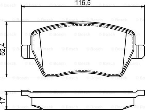 BOSCH 0 986 495 452 - Bremsbelagsatz, Scheibenbremse alexcarstop-ersatzteile.com