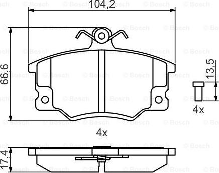 BOSCH 0 986 495 465 - Bremsbelagsatz, Scheibenbremse alexcarstop-ersatzteile.com