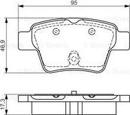 BOSCH 0 986 495 092 - Bremsbelagsatz, Scheibenbremse alexcarstop-ersatzteile.com