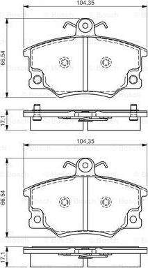 BOSCH 0 986 495 041 - Bremsbelagsatz, Scheibenbremse alexcarstop-ersatzteile.com