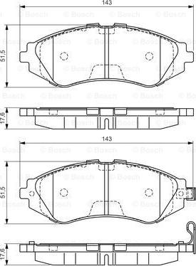 BOSCH 0 986 495 059 - Bremsbelagsatz, Scheibenbremse alexcarstop-ersatzteile.com