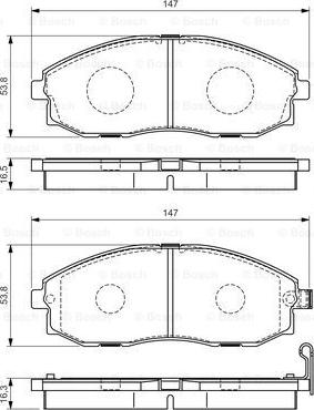 BOSCH 0 986 495 065 - Bremsbelagsatz, Scheibenbremse alexcarstop-ersatzteile.com