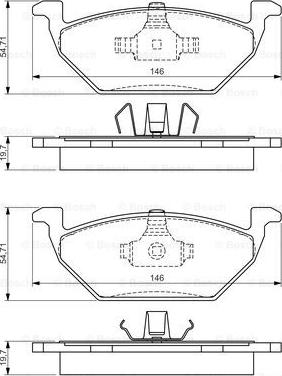 BOSCH 0 986 495 004 - Bremsbelagsatz, Scheibenbremse alexcarstop-ersatzteile.com