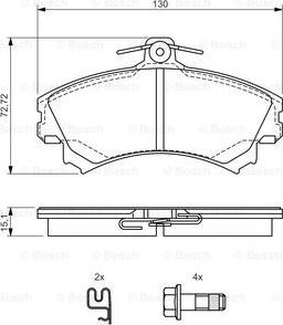 BOSCH 0 986 495 005 - Bremsbelagsatz, Scheibenbremse alexcarstop-ersatzteile.com