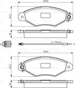 BOSCH 0 986 495 011 - Bremsbelagsatz, Scheibenbremse alexcarstop-ersatzteile.com