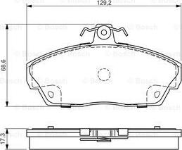 BOSCH 0 986 495 018 - Bremsbelagsatz, Scheibenbremse alexcarstop-ersatzteile.com