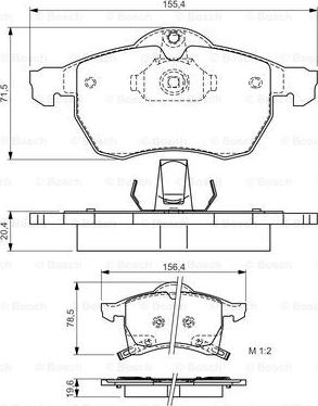 BOSCH 0 986 495 012 - Bremsbelagsatz, Scheibenbremse alexcarstop-ersatzteile.com