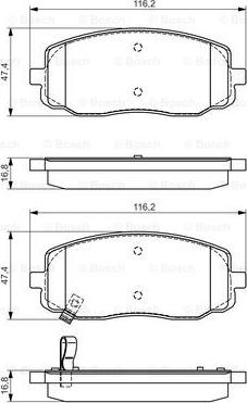 BOSCH 0 986 495 084 - Bremsbelagsatz, Scheibenbremse alexcarstop-ersatzteile.com