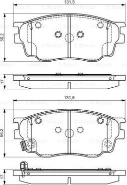 BOSCH 0 986 495 087 - Bremsbelagsatz, Scheibenbremse alexcarstop-ersatzteile.com