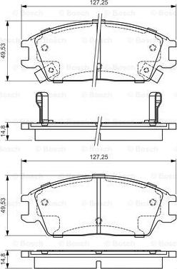 BOSCH 0 986 495 035 - Bremsbelagsatz, Scheibenbremse alexcarstop-ersatzteile.com