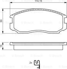 BOSCH 0 986 495 030 - Bremsbelagsatz, Scheibenbremse alexcarstop-ersatzteile.com