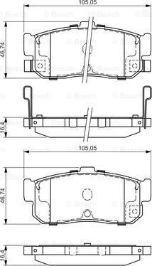 BOSCH 0 986 495 038 - Bremsbelagsatz, Scheibenbremse alexcarstop-ersatzteile.com