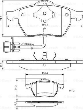 BOSCH 0 986 495 024 - Bremsbelagsatz, Scheibenbremse alexcarstop-ersatzteile.com