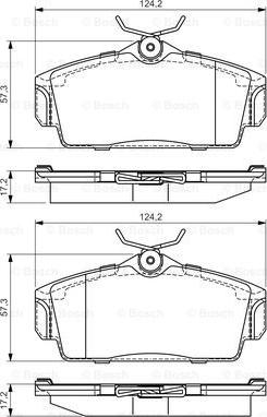 BOSCH 0 986 495 070 - Bremsbelagsatz, Scheibenbremse alexcarstop-ersatzteile.com