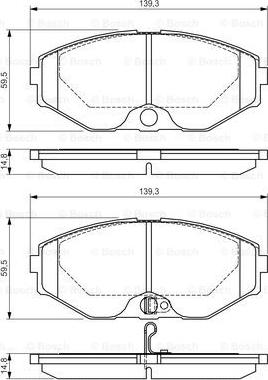 BOSCH 0 986 495 147 - Bremsbelagsatz, Scheibenbremse alexcarstop-ersatzteile.com