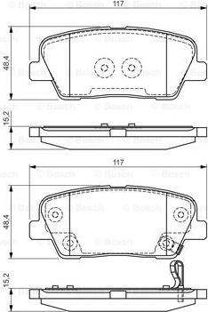 BOSCH 0 986 495 165 - Bremsbelagsatz, Scheibenbremse alexcarstop-ersatzteile.com