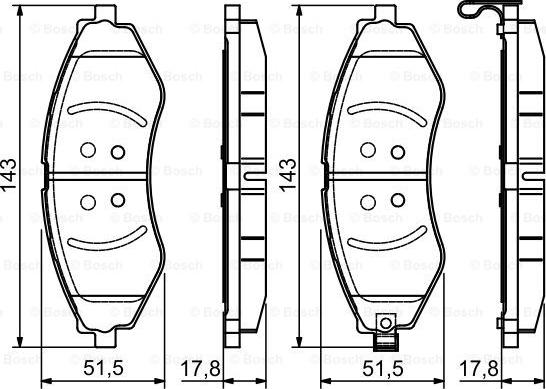 BOSCH 0 986 495 116 - Bremsbelagsatz, Scheibenbremse alexcarstop-ersatzteile.com