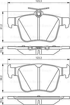 BOSCH 0 986 495 346 - Bremsbelagsatz, Scheibenbremse alexcarstop-ersatzteile.com