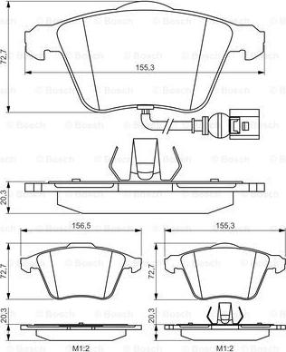 BOSCH 0 986 495 356 - Bremsbelagsatz, Scheibenbremse alexcarstop-ersatzteile.com