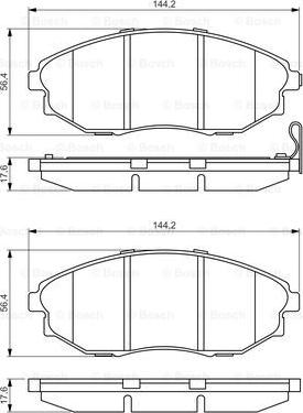 BOSCH 0 986 495 353 - Bremsbelagsatz, Scheibenbremse alexcarstop-ersatzteile.com