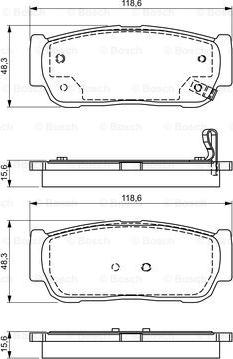 BOSCH 0 986 495 315 - Bremsbelagsatz, Scheibenbremse alexcarstop-ersatzteile.com