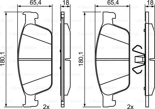 BOSCH 0 986 495 388 - Bremsbelagsatz, Scheibenbremse alexcarstop-ersatzteile.com