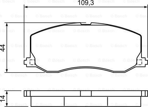 BOSCH 0 986 495 382 - Bremsbelagsatz, Scheibenbremse alexcarstop-ersatzteile.com