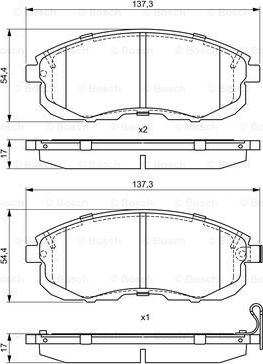 BOSCH 0 986 495 379 - Bremsbelagsatz, Scheibenbremse alexcarstop-ersatzteile.com