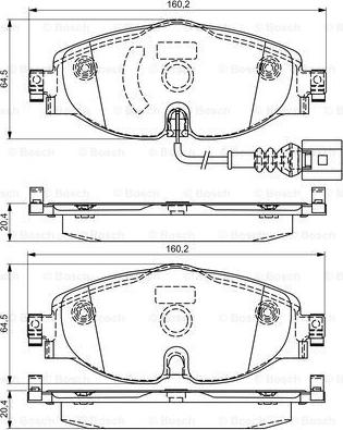 BOSCH 0 986 495 296 - Bremsbelagsatz, Scheibenbremse alexcarstop-ersatzteile.com