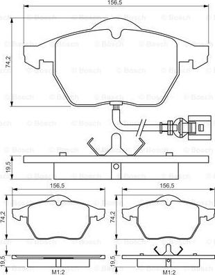 BOSCH 0 986 495 249 - Bremsbelagsatz, Scheibenbremse alexcarstop-ersatzteile.com