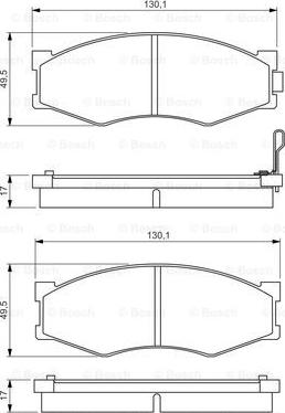 BOSCH 0 986 495 263 - Bremsbelagsatz, Scheibenbremse alexcarstop-ersatzteile.com