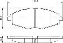 BOSCH 0 986 495 224 - Bremsbelagsatz, Scheibenbremse alexcarstop-ersatzteile.com