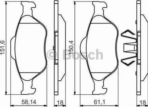 BOSCH 986424558 - Bremsbelagsatz, Scheibenbremse alexcarstop-ersatzteile.com