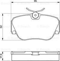 BOSCH 0 986 490 550 - Bremsbelagsatz, Scheibenbremse alexcarstop-ersatzteile.com