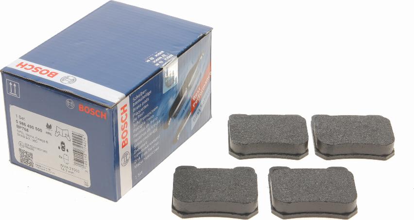 BOSCH 0 986 490 500 - Bremsbelagsatz, Scheibenbremse alexcarstop-ersatzteile.com