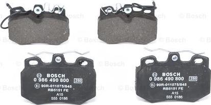 BOSCH 0 986 490 800 - Bremsbelagsatz, Scheibenbremse alexcarstop-ersatzteile.com