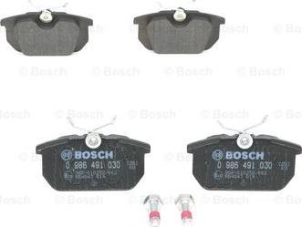 BOSCH 0 986 491 030 - Bremsbelagsatz, Scheibenbremse alexcarstop-ersatzteile.com