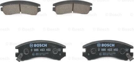 BOSCH 0 986 493 450 - Bremsbelagsatz, Scheibenbremse alexcarstop-ersatzteile.com