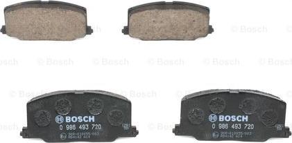 BOSCH 0 986 493 720 - Bremsbelagsatz, Scheibenbremse alexcarstop-ersatzteile.com