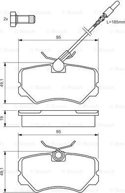 BOSCH 0 986 492 090 - Bremsbelagsatz, Scheibenbremse alexcarstop-ersatzteile.com