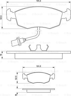 BOSCH 0 986 469 080 - Bremsbelagsatz, Scheibenbremse alexcarstop-ersatzteile.com