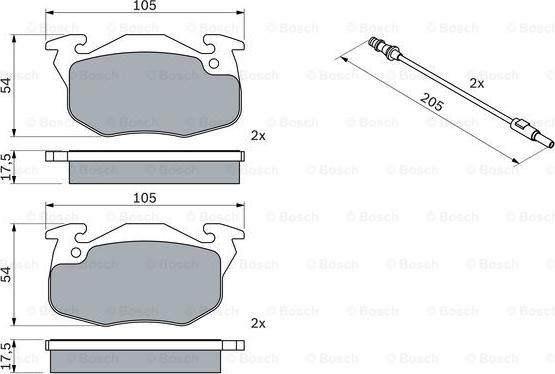 BOSCH 0 986 469 860 - Bremsbelagsatz, Scheibenbremse alexcarstop-ersatzteile.com