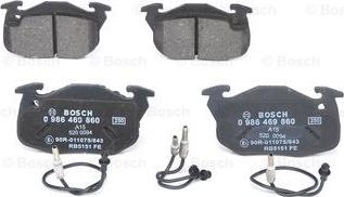 BOSCH 0 986 469 860 - Bremsbelagsatz, Scheibenbremse alexcarstop-ersatzteile.com