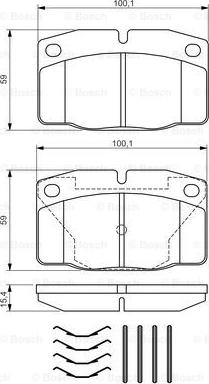 BOSCH 0 986 469 390 - Bremsbelagsatz, Scheibenbremse alexcarstop-ersatzteile.com