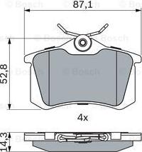 BOSCH 0 986 466 683 - Bremsbelagsatz, Scheibenbremse alexcarstop-ersatzteile.com