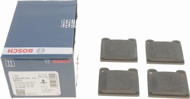 BOSCH 0 986 466 302 - Bremsbelagsatz, Scheibenbremse alexcarstop-ersatzteile.com