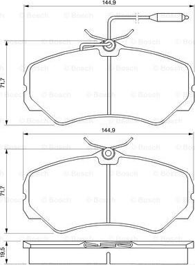 BOSCH 0 986 460 998 - Bremsbelagsatz, Scheibenbremse alexcarstop-ersatzteile.com