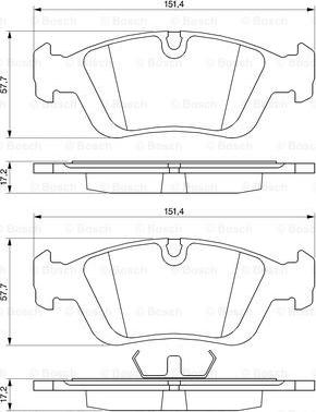 BOSCH 0 986 460 952 - Bremsbelagsatz, Scheibenbremse alexcarstop-ersatzteile.com