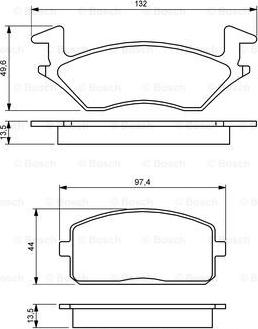 BOSCH 0 986 460 985 - Bremsbelagsatz, Scheibenbremse alexcarstop-ersatzteile.com